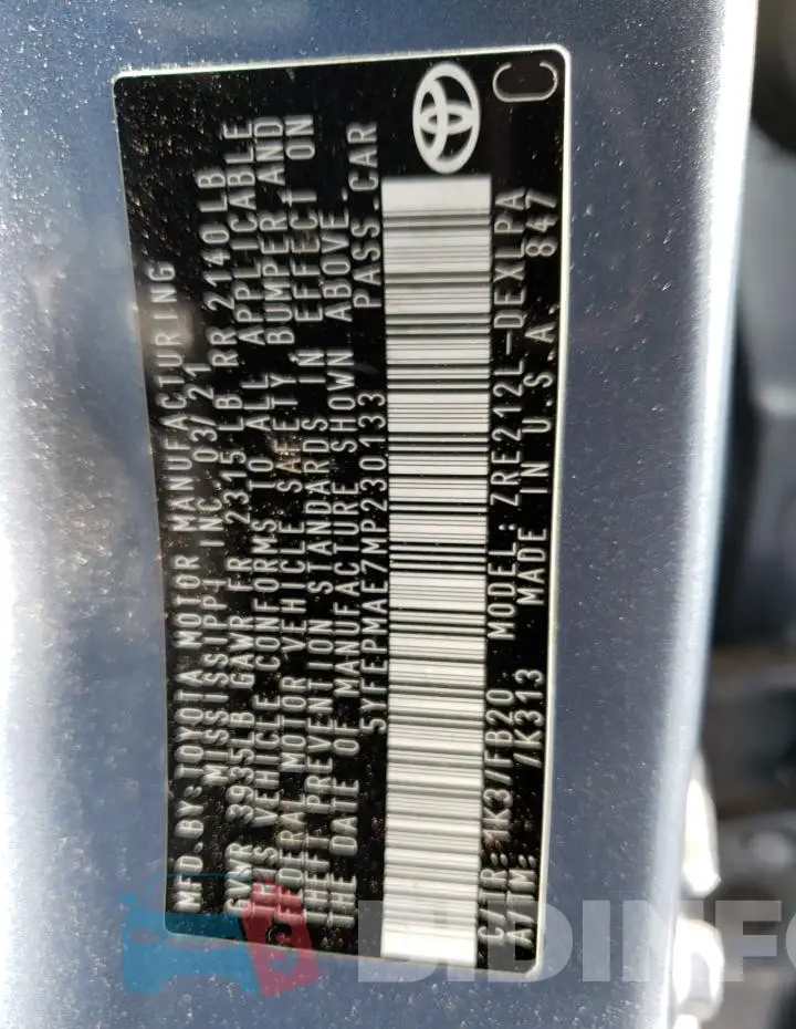5YFEPMAE7MP230133 Photo# 12