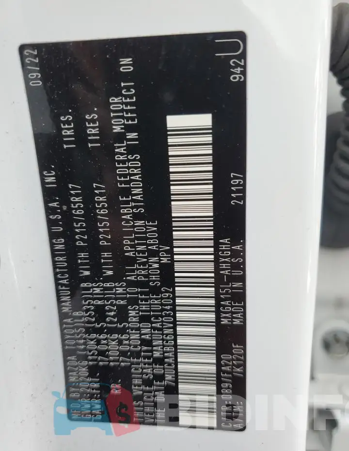 7MUCAABG6NV034092 Photo# 13