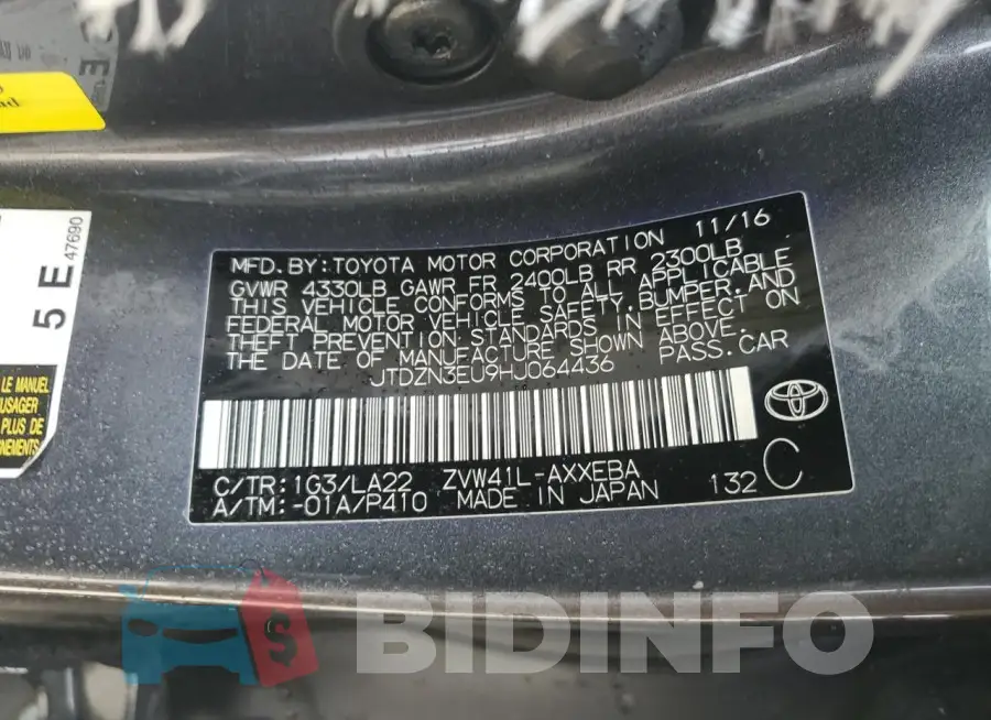 JTDZN3EU9HJ064436 Photo# 12