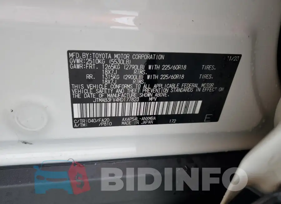 JTMAB3FV4RD177823 Photo# 13