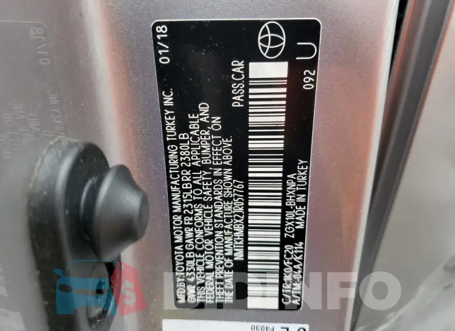 NMTKHMBX2JR057767 Photo# 13