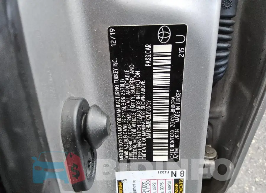 NMTKHMBX2LR106159 Photo# 12