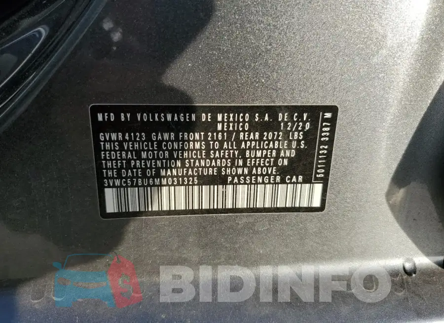 3VWC57BU6MM031325 Photo# 12