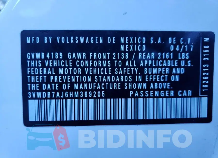 3VWDB7AJ6HM369205 Photo# 12