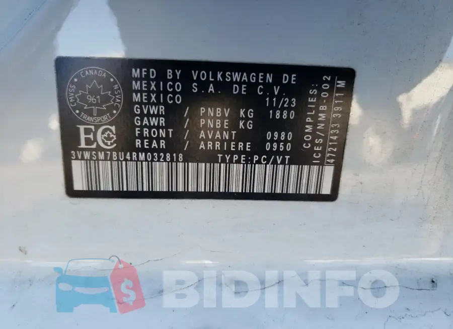 3VWSM7BU4RM032818 Photo# 12