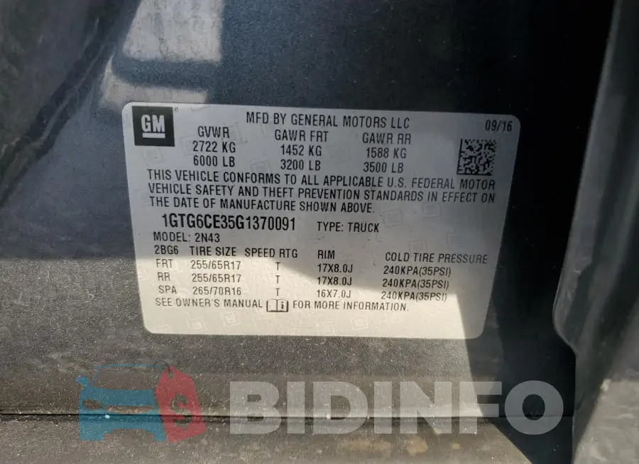 1GTG6CE35G1370091 Photo# 12