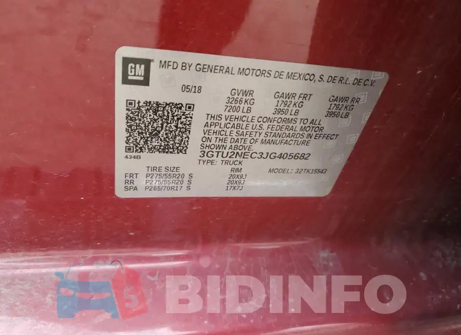 3GTU2NEC3JG405682 Photo# 12