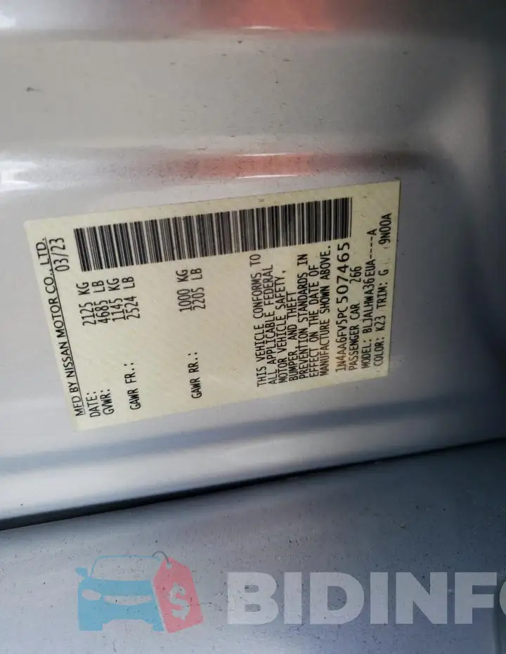 1N4AA6FV5PC507465 Photo# 12