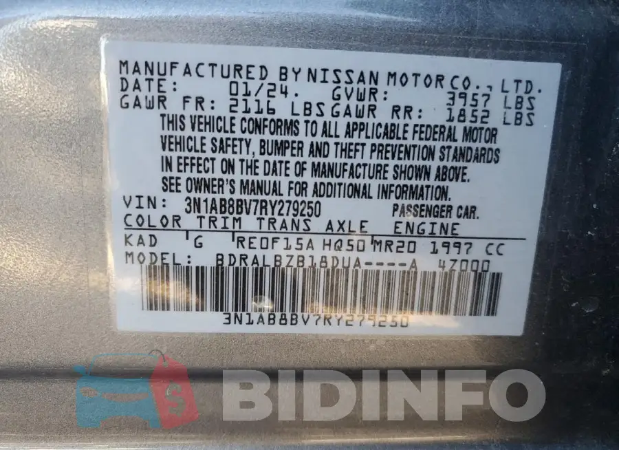 3N1AB8BV7RY279250 Photo# 12