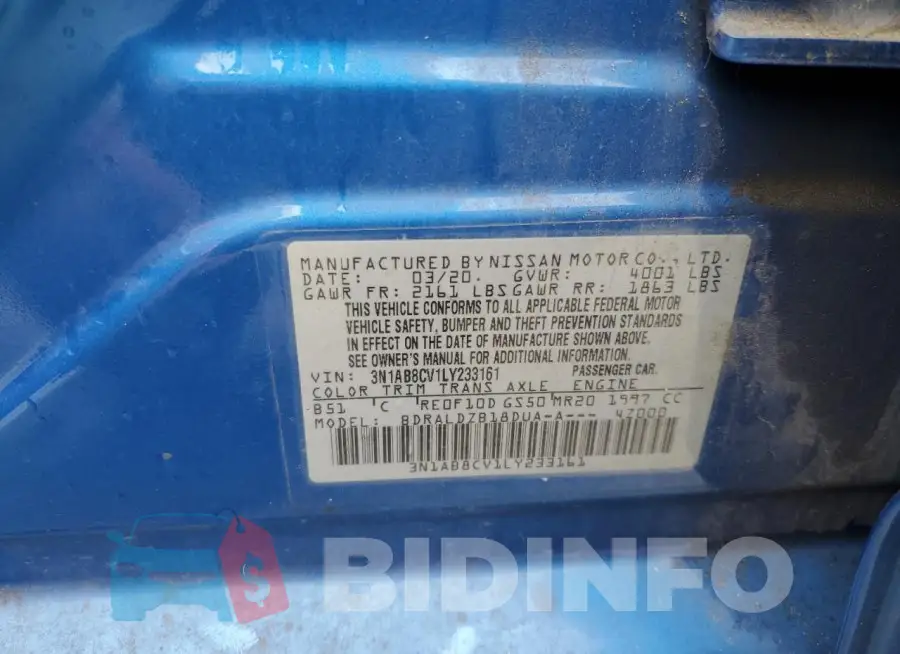 3N1AB8CV1LY233161 Photo# 13