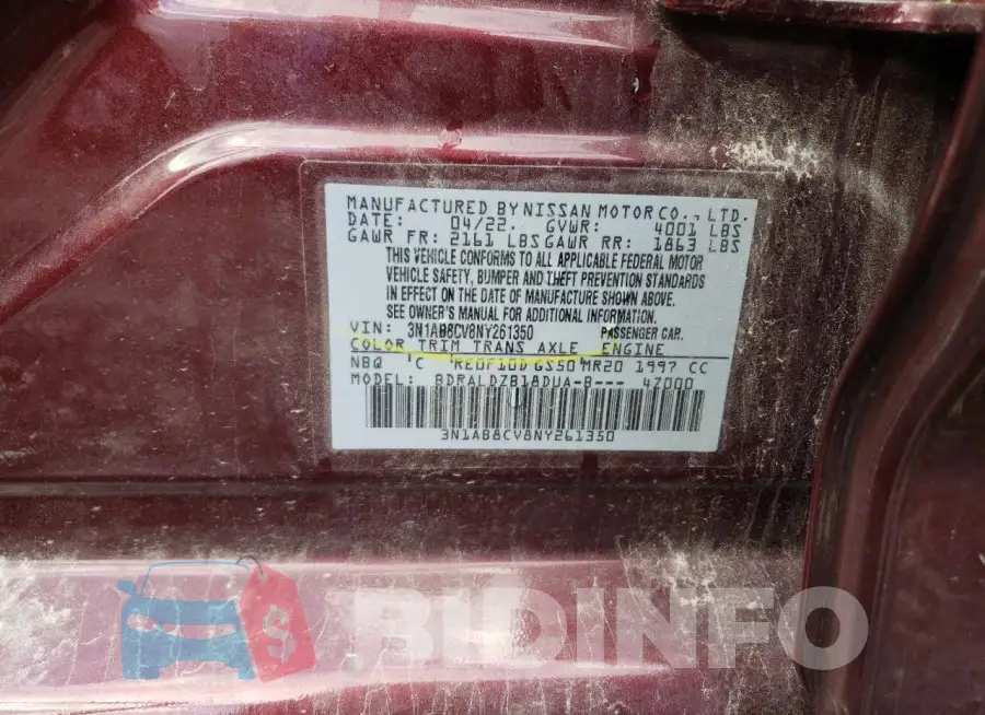 3N1AB8CV8NY261350 Photo# 12