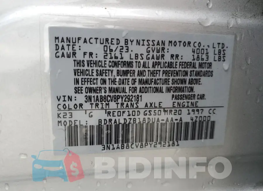 3N1AB8CV8PY292181 Photo# 12