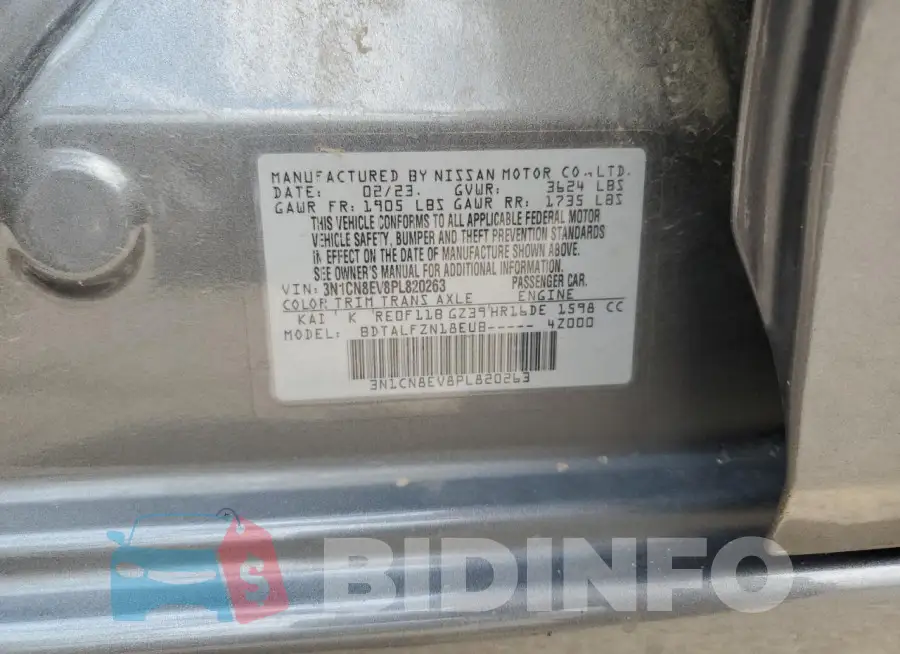 3N1CN8EV8PL820263 Photo# 12