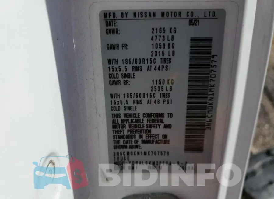 3N6CM0KN1MK707579 Photo# 14