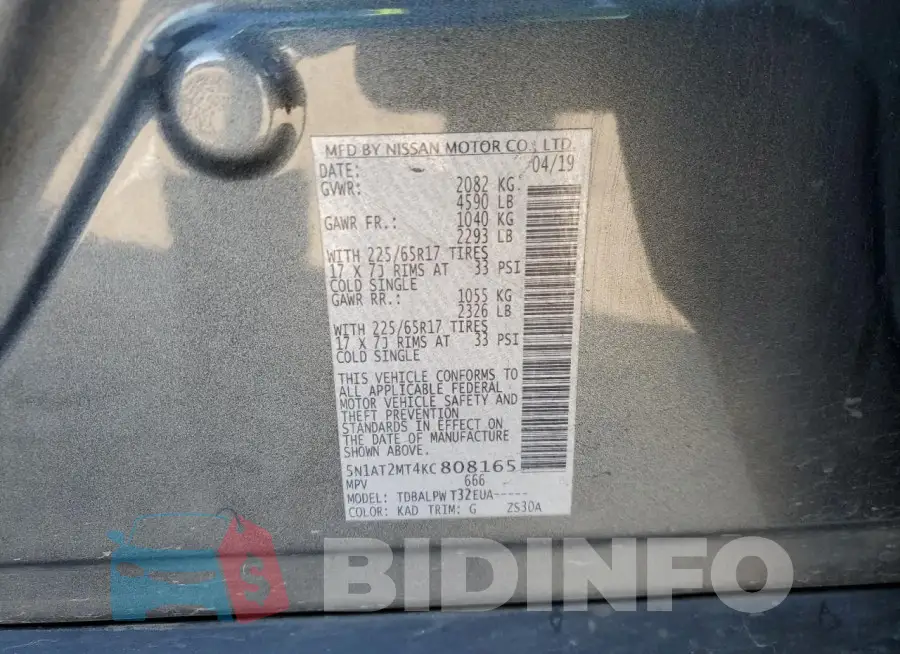 5N1AT2MT4KC808165 Photo# 13