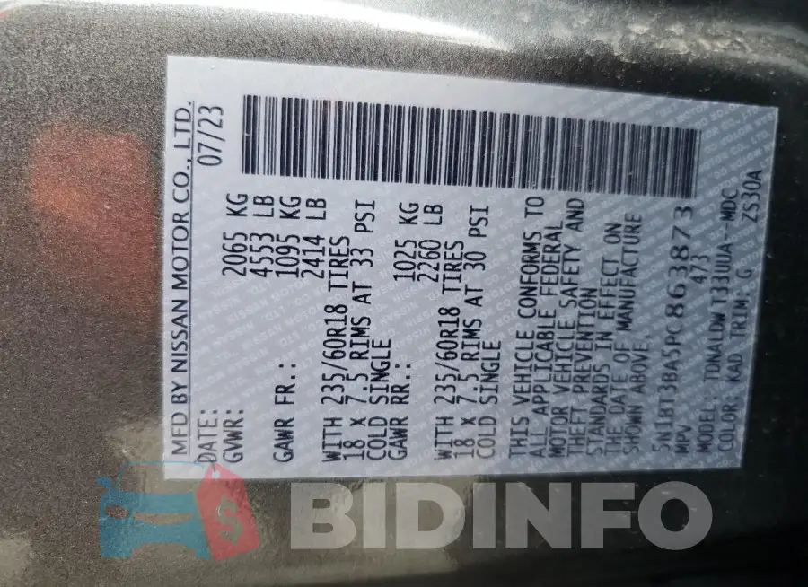 5N1BT3BA5PC863873 Photo# 14