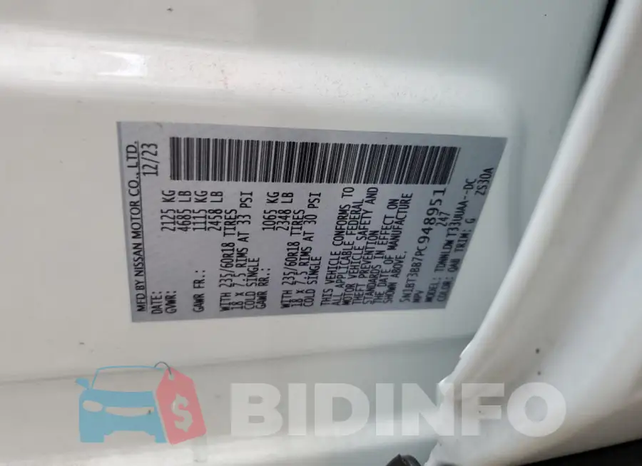 5N1BT3BB7PC948951 Photo# 14