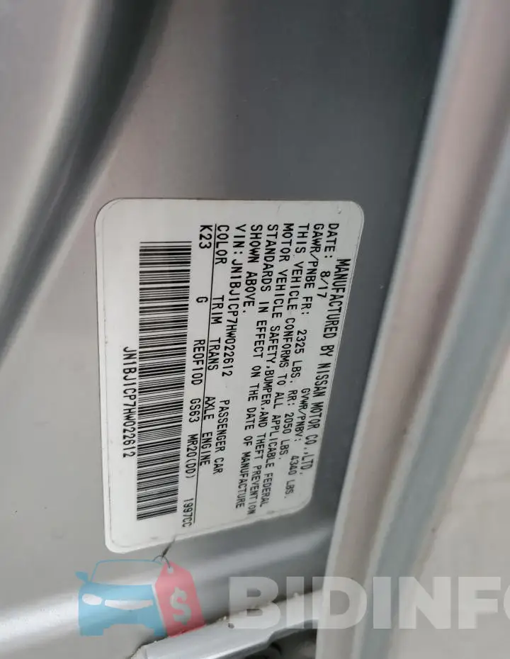 JN1BJ1CP7HW022612 Photo# 13