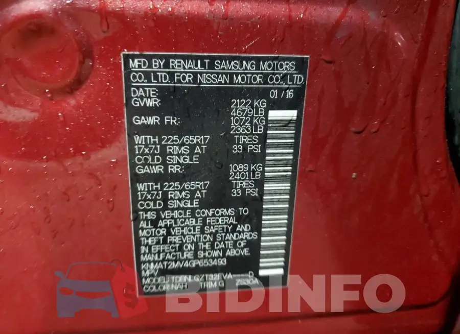 KNMAT2MV4GP653493 Photo# 12