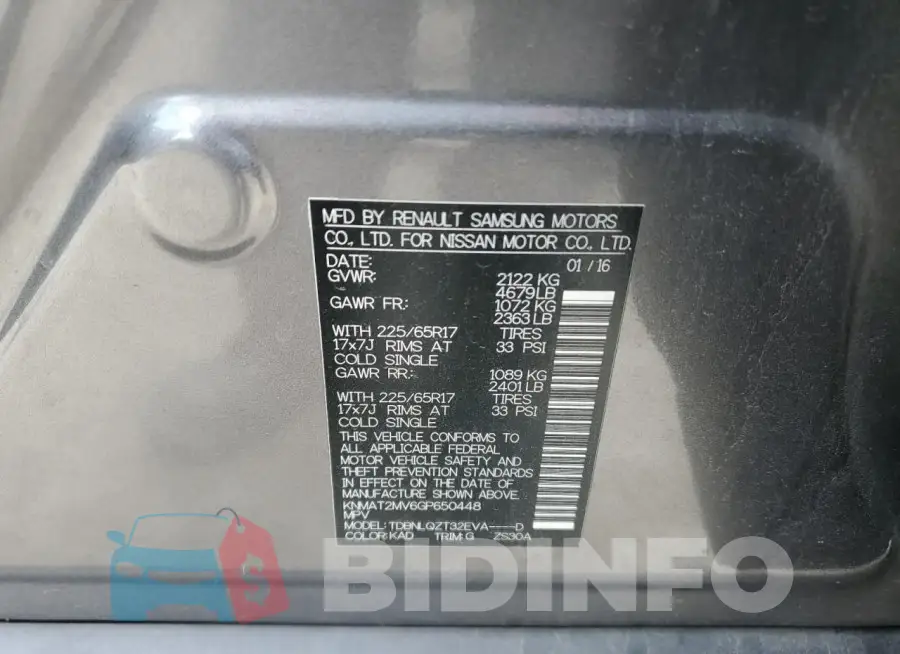 KNMAT2MV6GP650448 Photo# 13