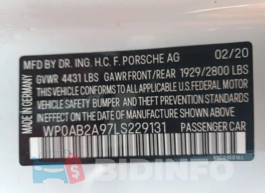 WP0AB2A97LS229131 Photo# 12