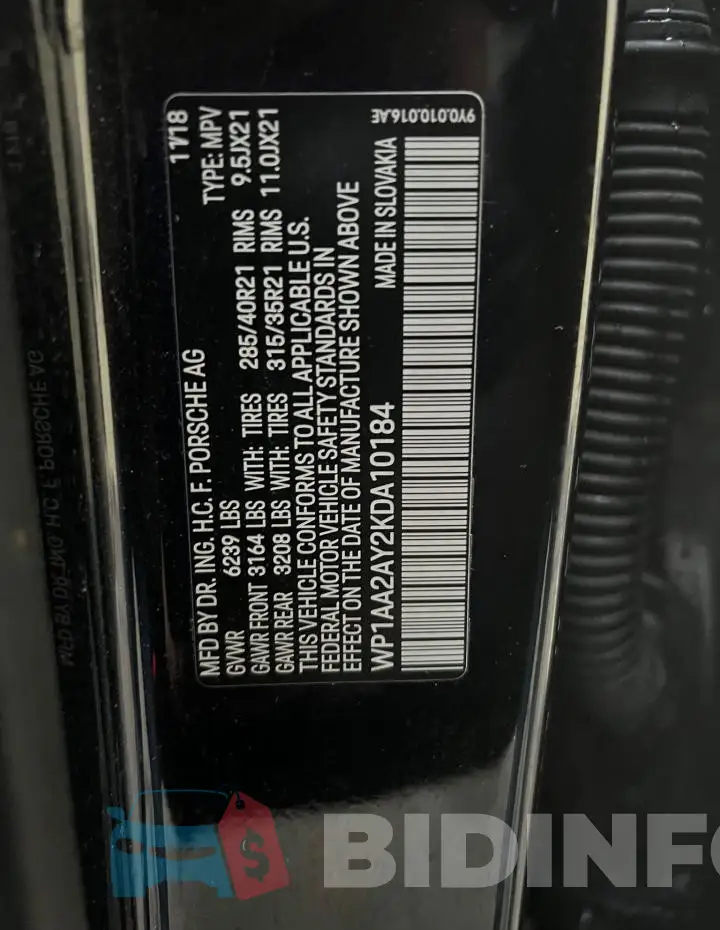 WP1AA2AY2KDA10184 Photo# 10