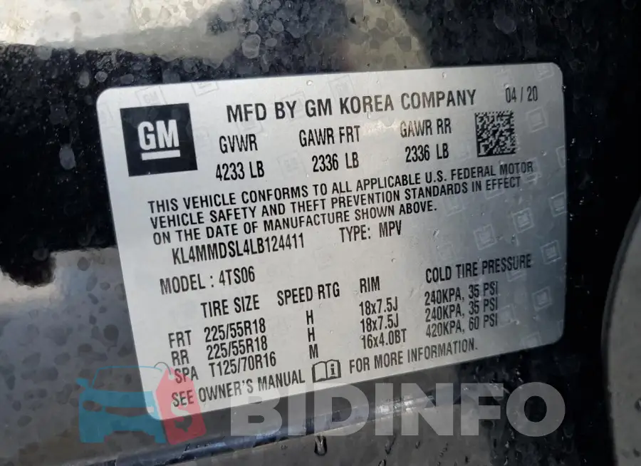 KL4MMDSL4LB124411 Photo# 13
