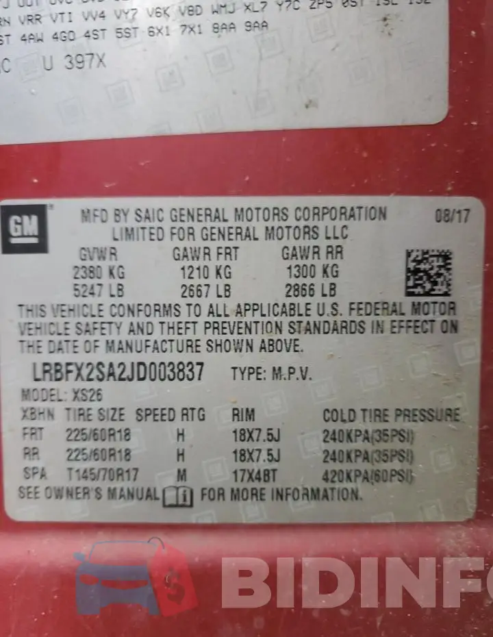 LRBFX2SA2JD003837 Photo# 13