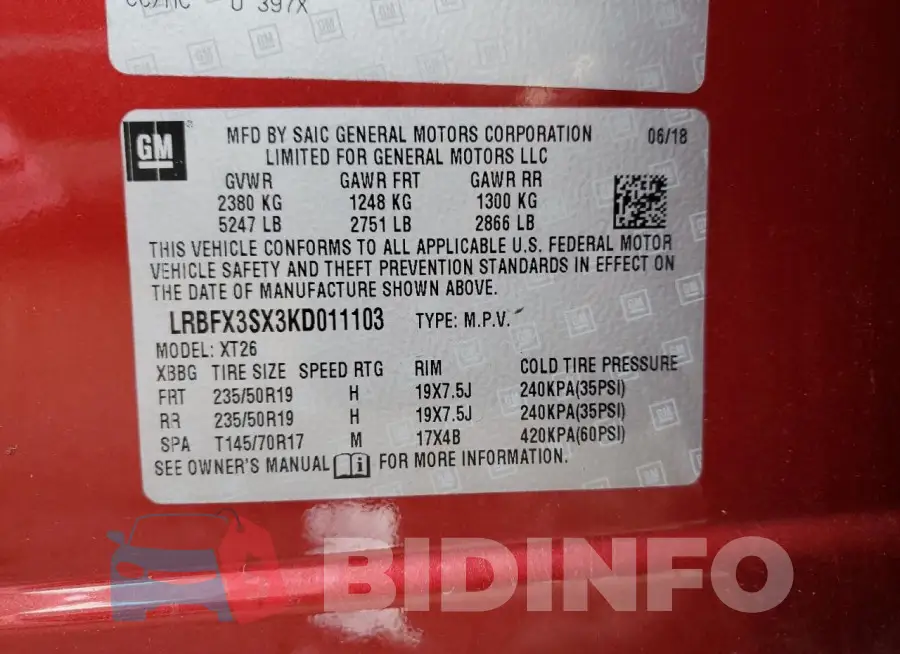 LRBFX3SX3KD011103 Photo# 13