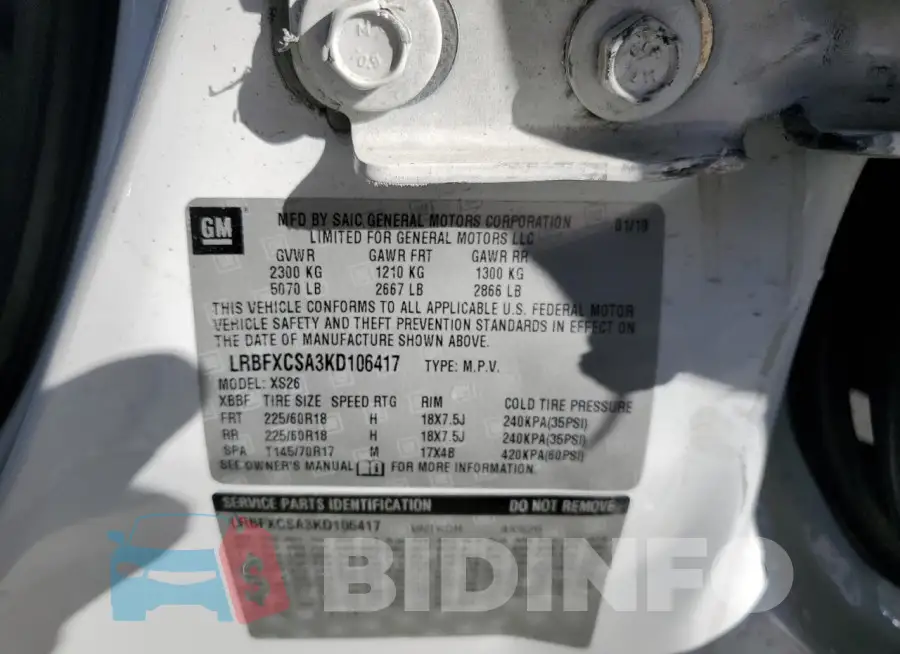 LRBFXCSA3KD106417 Photo# 14