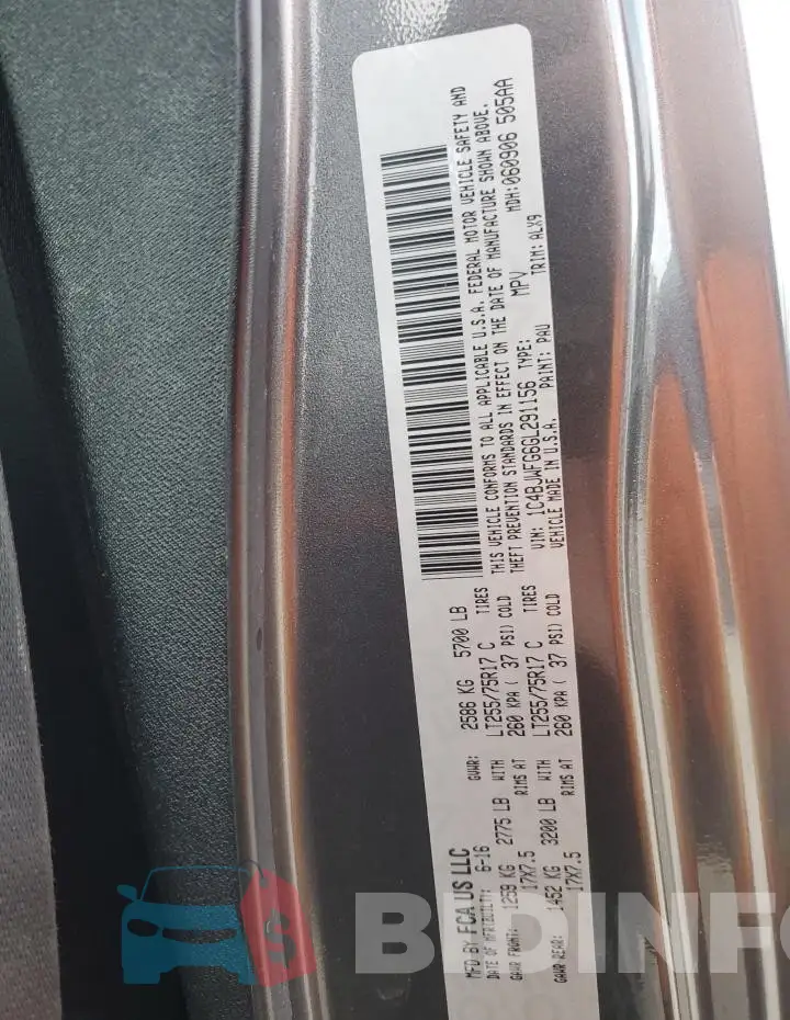 1C4BJWFG6GL291156 Photo# 13