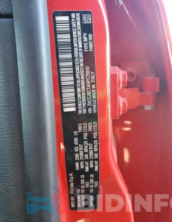 ZACCJBCT4GPC75810 Photo# 13