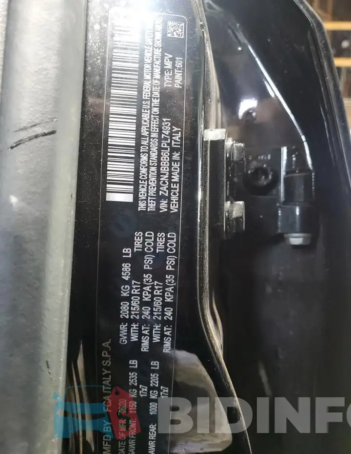 ZACNJBBB6LPL74931 Photo# 13