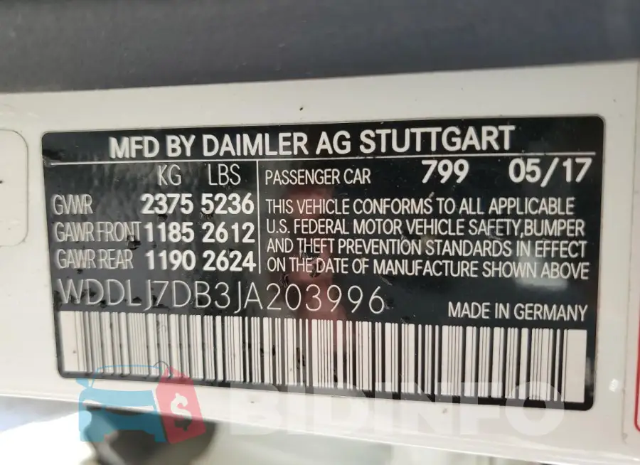WDDLJ7DB3JA203996 Photo# 12
