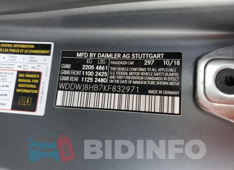 WDDWJ8HB7KF832971 Photo# 12