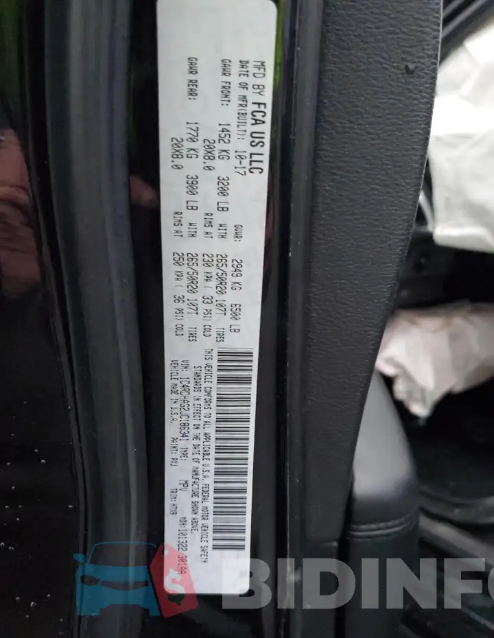 1C4RDHAG2JC186341 Photo# 12