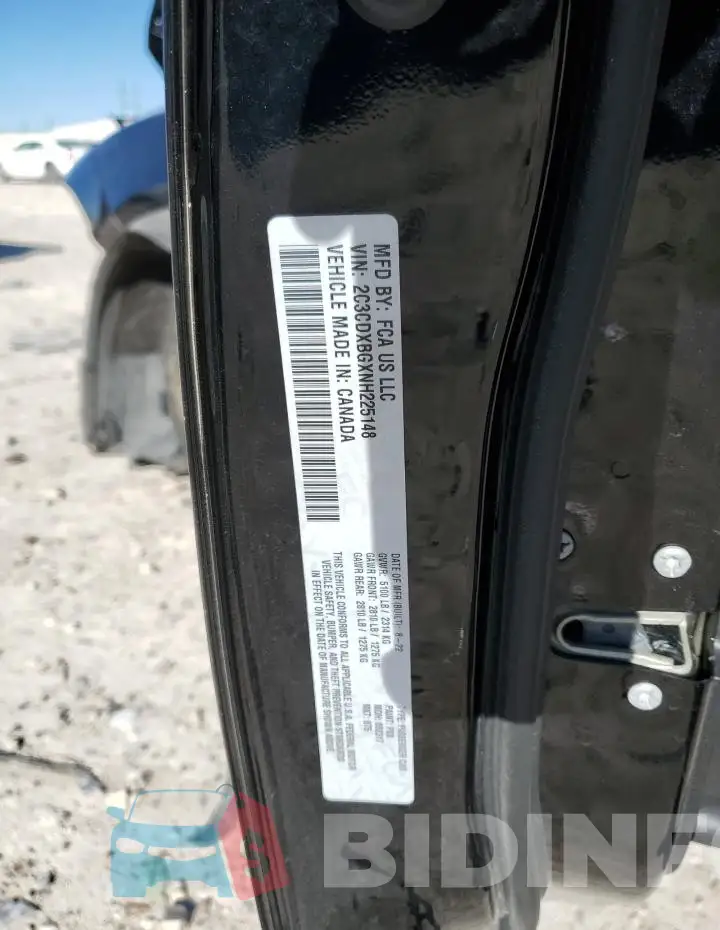 2C3CDXBGXNH225148 Photo# 12