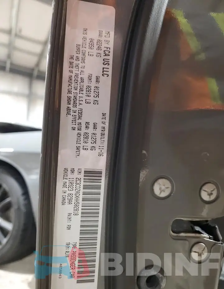 2C3CDZAGXHH502818 Photo# 12