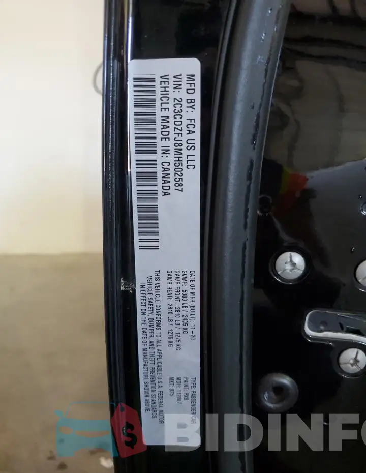 2C3CDZFJ8MH502587 Photo# 12