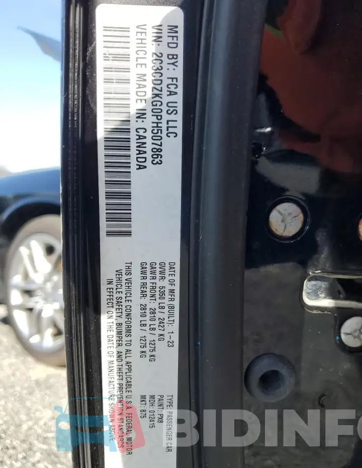 2C3CDZKG0PH507863 Photo# 13