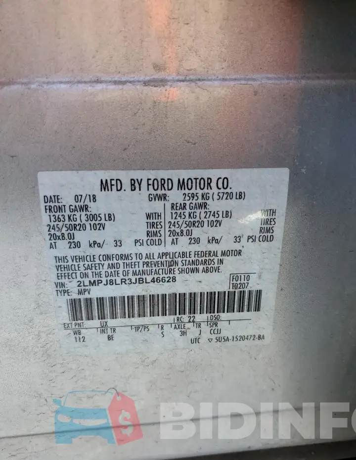 2LMPJ8LR3JBL46628 Photo# 13