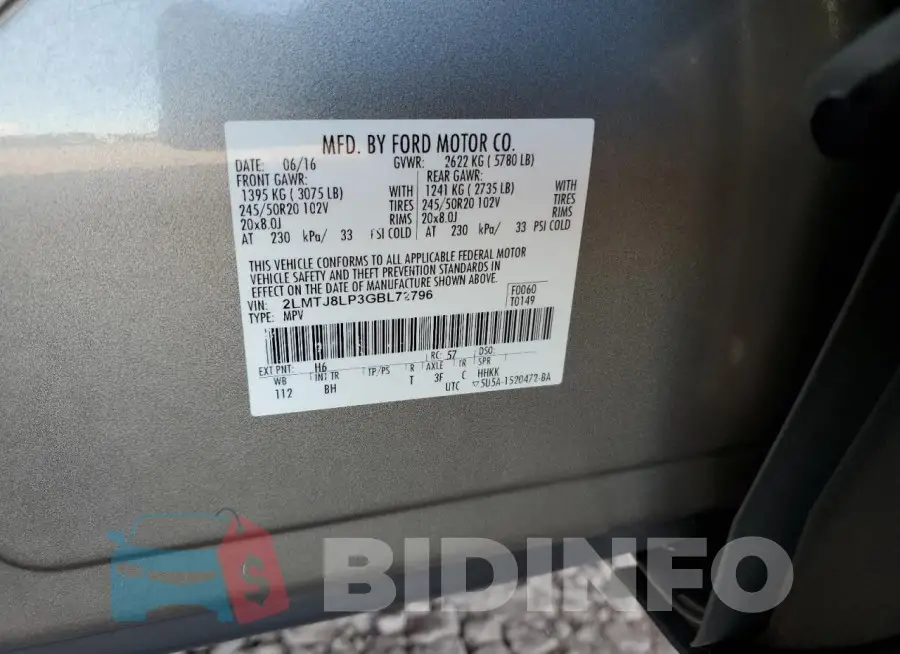 2LMTJ8LP3GBL72796 Photo# 13