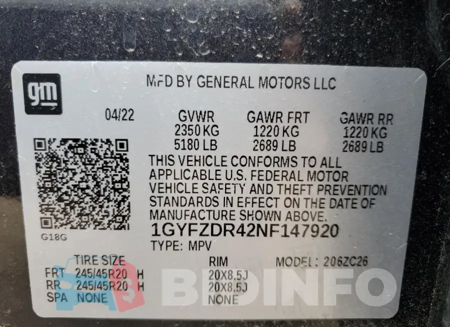1GYFZDR42NF147920 Photo# 13