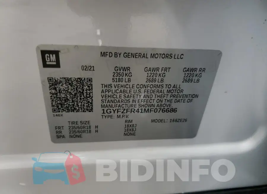 1GYFZFR41MF076686 Photo# 13