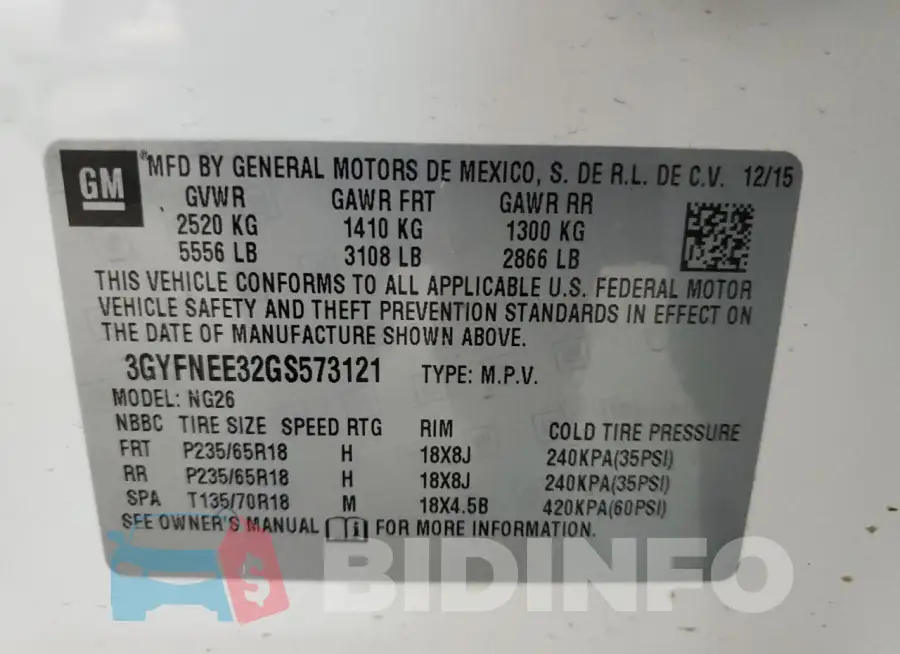 3GYFNEE32GS573121 Photo# 14