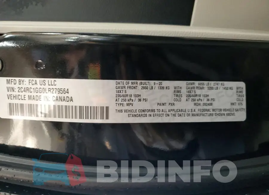 2C4RC1GG0LR279564 Photo# 14