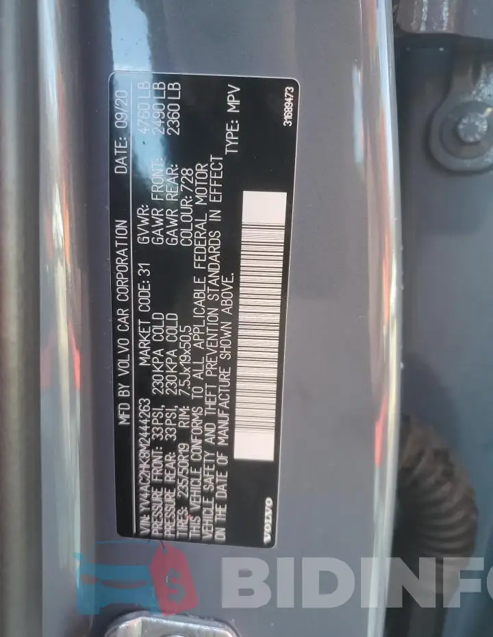 YV4AC2HK8M2444263 Photo# 13