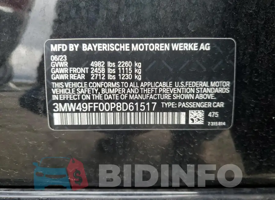 3MW49FF00P8D61517 Photo# 12