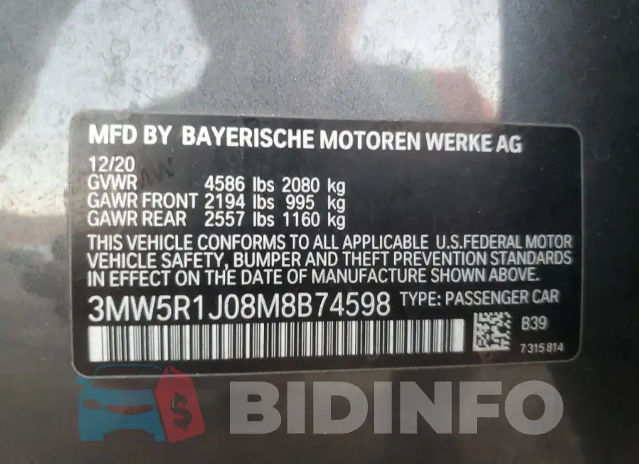 3MW5R1J08M8B74598 Photo# 12