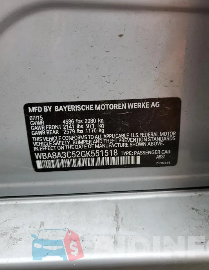 WBA8A3C52GK551518 Photo# 12